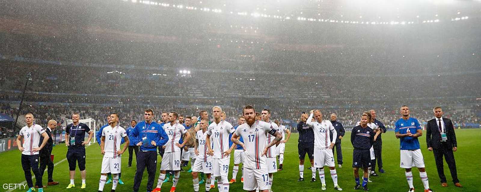 لاعبو أيسلندا بعد نهاية مغامرة اليورو