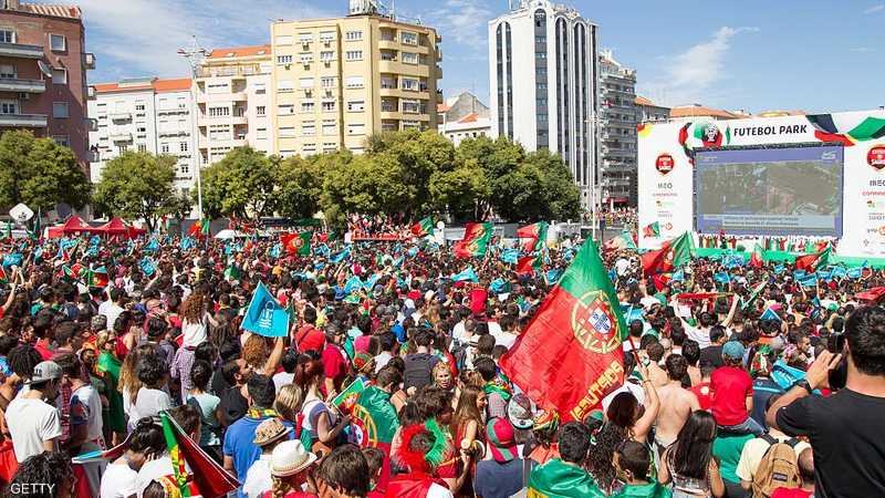 آلاف الجماهير البرتغالية حضرت للاحتفال مع لاعبي المنتخب بلقب اليورو