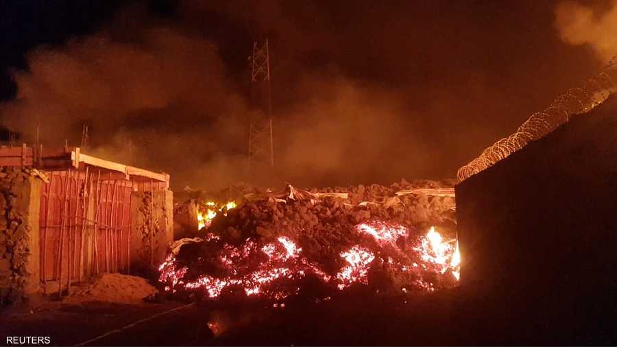 بركان نييراغونغو ثار آخر مرة عام 2002 وقتل 250 شخصا