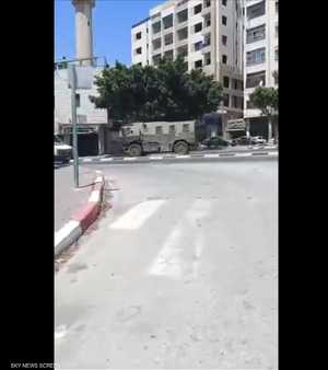 لحظة اقتحام الجيش الإسرائيلي مدينة نابلس