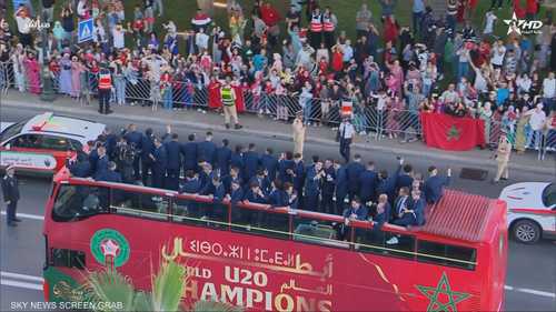 احتفال شعبي بـ"أشبال الأطلس" في شوارع الرباط