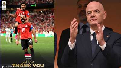 رئيس "الفيفا" يوجه رسالة إلى منتخب مصر بعد إنجاز المونديال