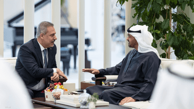 رئيس دولة الإمارات ووزير الخارجية التركي