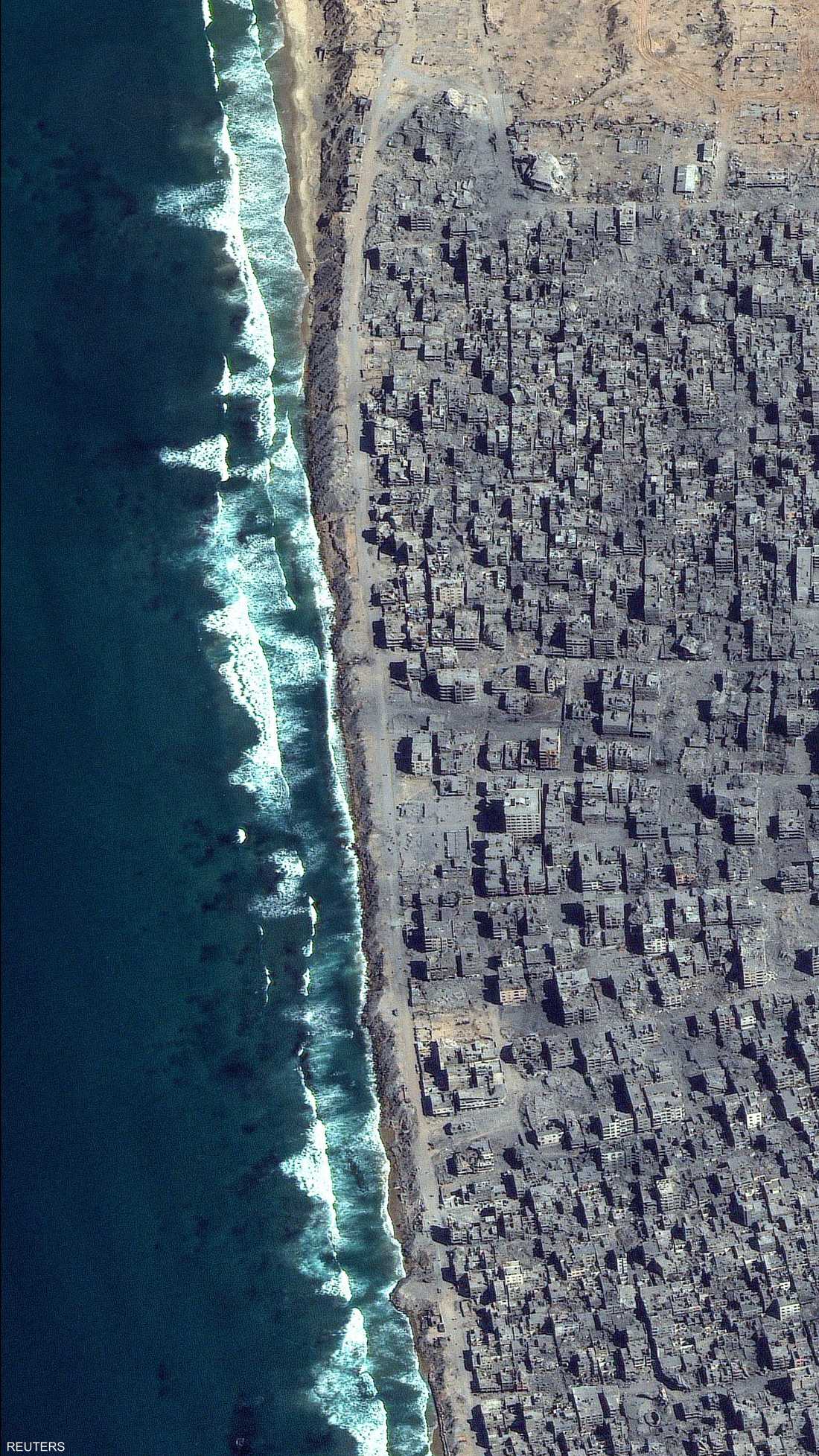صورة للدمار في مدينة غزة