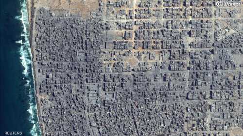 صورة للدمار في مدينة غزة